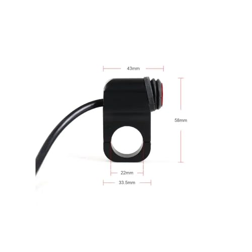 CentIoT - Waterproof Aluminum Alloy bike Handle bar switch - 12V 16A 3 Wire 22mm