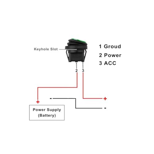 CentIoT - Waterproof Round Rocker Switch - IP65 KCD1 250V 6A 2PIN ON-OFF SPST