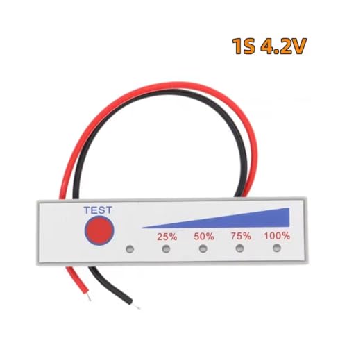 CentIoT - Battery Power Indicator - 18650 Li-ion lipo Lithium Battery Capacity Indicator Power LED Display PCB Board Meter Tester - with switch and Bezel 6CM (1S 4.2V)