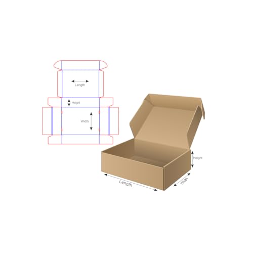 CentIoT - Corrugated Shipping Courier Sturdy Box - 3Ply Self-lock, Length 4 Inch - Width 3 Inch - Height 2 Inch (4x3x2 Inches, Brown Color)