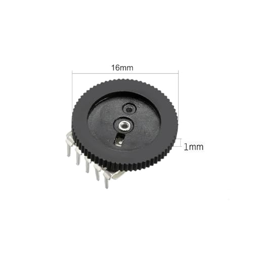 CentIoT - Gear Potentiometer Single Pot Dial Volume Switch 16 x 1mm 5Pin - Pack of 5