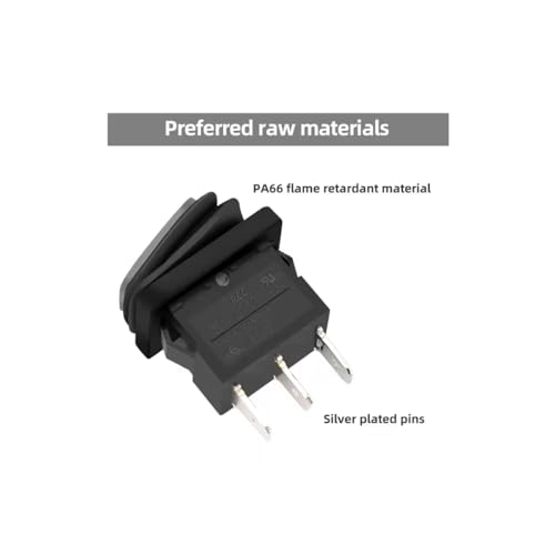 CentIoT - Waterproof Rocker Switch - IP65 KCD1 21 X 15MM 250V 6A 3PIN ON-OFF-ON SPDT 3 Positions