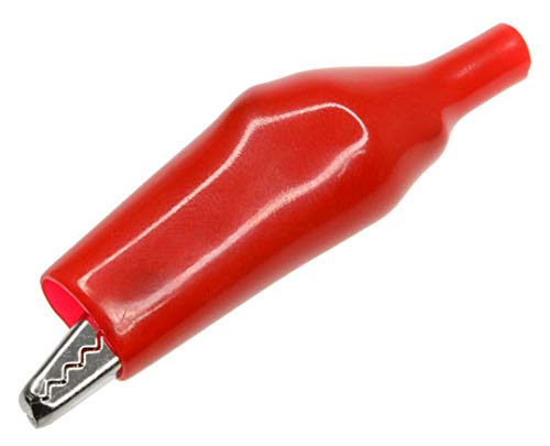 CentIoT - 55 MM Alligator Clip Medium size Crocodile clips test leads - 10PCS 5 Red + 5 Black (Soft handle)