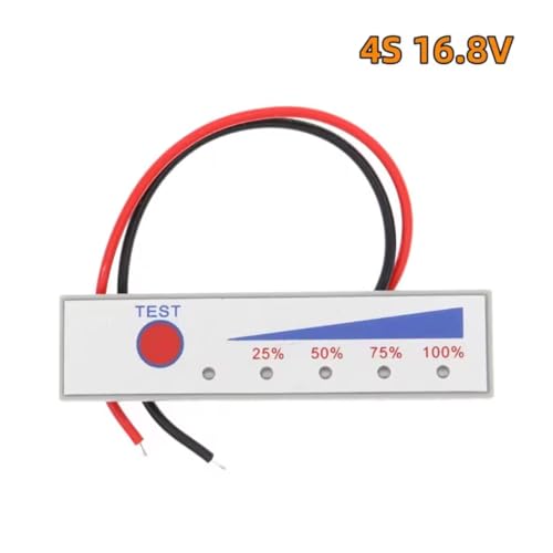 CentIoT - Battery Power Indicator - 18650 Li-ion lipo Lithium Battery Capacity Indicator Power LED Display PCB Board Meter Tester - with switch and Bezel 6CM