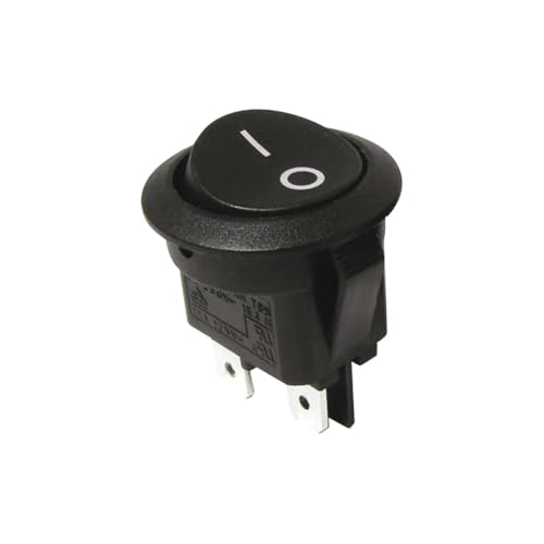CentIoT - Illuminated DPST ON/OFF KCD1 Round Rocker Switch 4.8mm terminals - 220VAC 6A, 4PIN