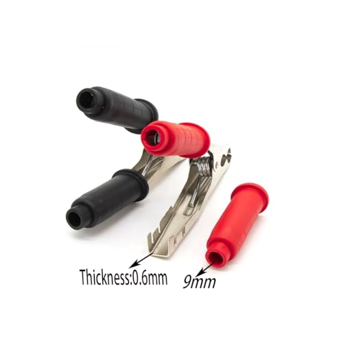 CentIoT - Heavy duty fully PVC insulated alligator crocodile clamps, Pack of 2