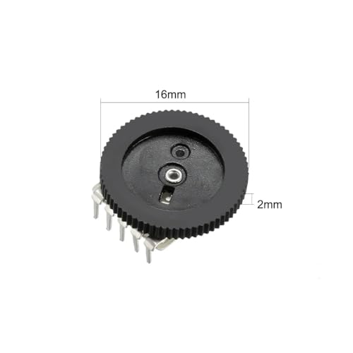 CentIoT - Gear Potentiometer Single Pot Dial Volume Switch 16 x 2mm 5Pin - Pack of 5