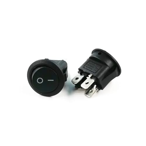 CentIoT - Illuminated DPST ON/OFF KCD1 Round Rocker Switch 4.8mm terminals - 220VAC 6A, 4PIN