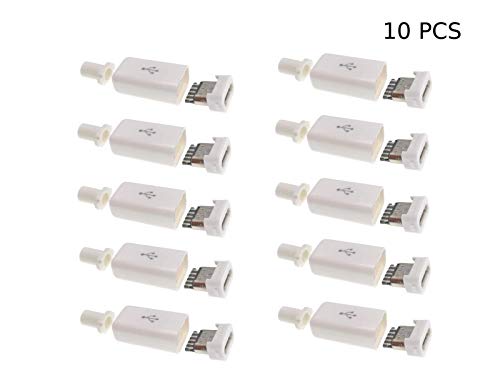 CentIoT® - 10pcs Type B Micro USB Male USB 2.0 | 5 Pin Plug Connector | with Plastic Cover | DIY Kit