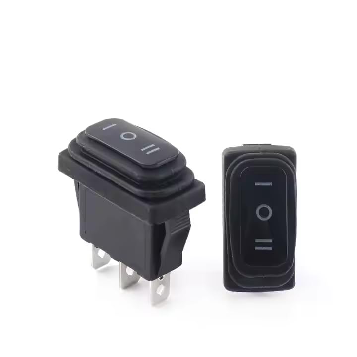 CentIoT - Waterproof Rocker Switch - IP65 KCD3 250V 35X18mm 15A 3PIN ON-OFF-ON SPDT