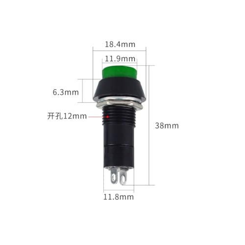 CentIoT - PBS-11A Circular Push Button Switch - 12MM Self-locking Latching