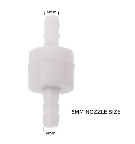 CentIoT - One-Way Non-Return inline check valve - plastic White - for Water fuel gas liquid