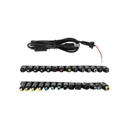 CentIoT - 28 in 1 DC 5.5X 2.1 MM Male DC Jack Socket Connector to 28 Types Male Power Plug (28in1 with Cable)