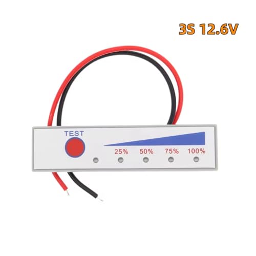 CentIoT - Battery Power Indicator - 18650 Li-ion lipo Lithium Battery Capacity Indicator Power LED Display PCB Board Meter Tester - with switch and Bezel 6CM