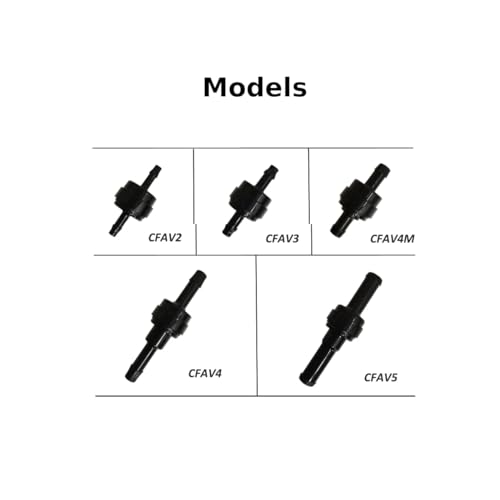 CentIoT - One-Way Non-Return Inline Check Valve - Viton and Nylon PA66 - for Fuel