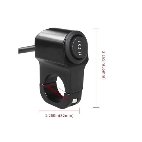 CentIoT - Waterproof Aluminum Alloy bike Handle bar switch - 12V 16A 3 Wire 22mm