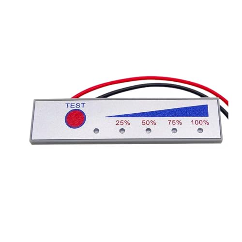 CentIoT - Battery Power Indicator - 18650 Li-ion lipo Lithium Battery Capacity Indicator Power LED Display PCB Board Meter Tester - with switch and Bezel 6CM (1S 4.2V)