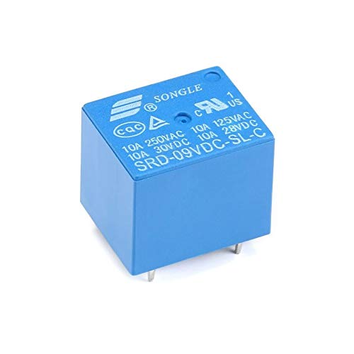 CentIoT - 5PCS DC Power Relay - SRD-SL-C DIP-5 Non Latching SPDT 10A (250VAC 30VDC) | Type PCB Mount