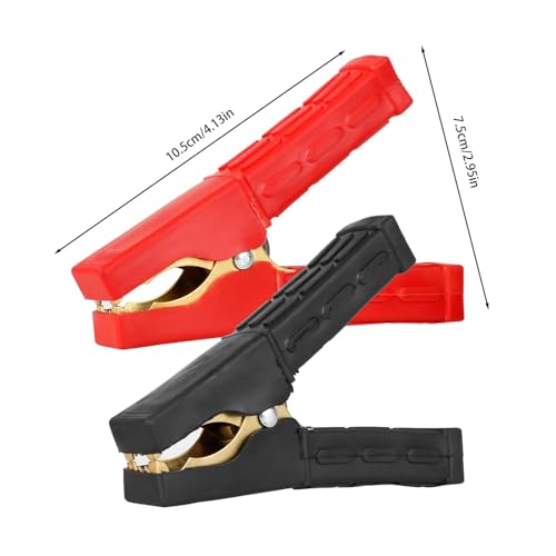 CentIoT - Heavy duty fully PVC insulated alligator crocodile clamps, Pack of 2