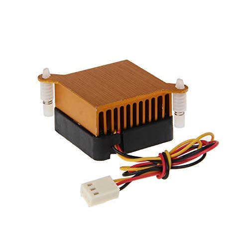 CentIoT® Golden 40MM SQUARE Northbridge Heat sink Aluminum Heatsink Cooler - for Computer Motherboard North Bridge, graphics card and Peltier