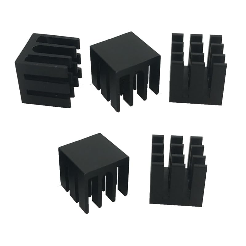 CentIoT - 12X12X12MM Aluminium Heatsink - Slotted Fins Anodised Black
