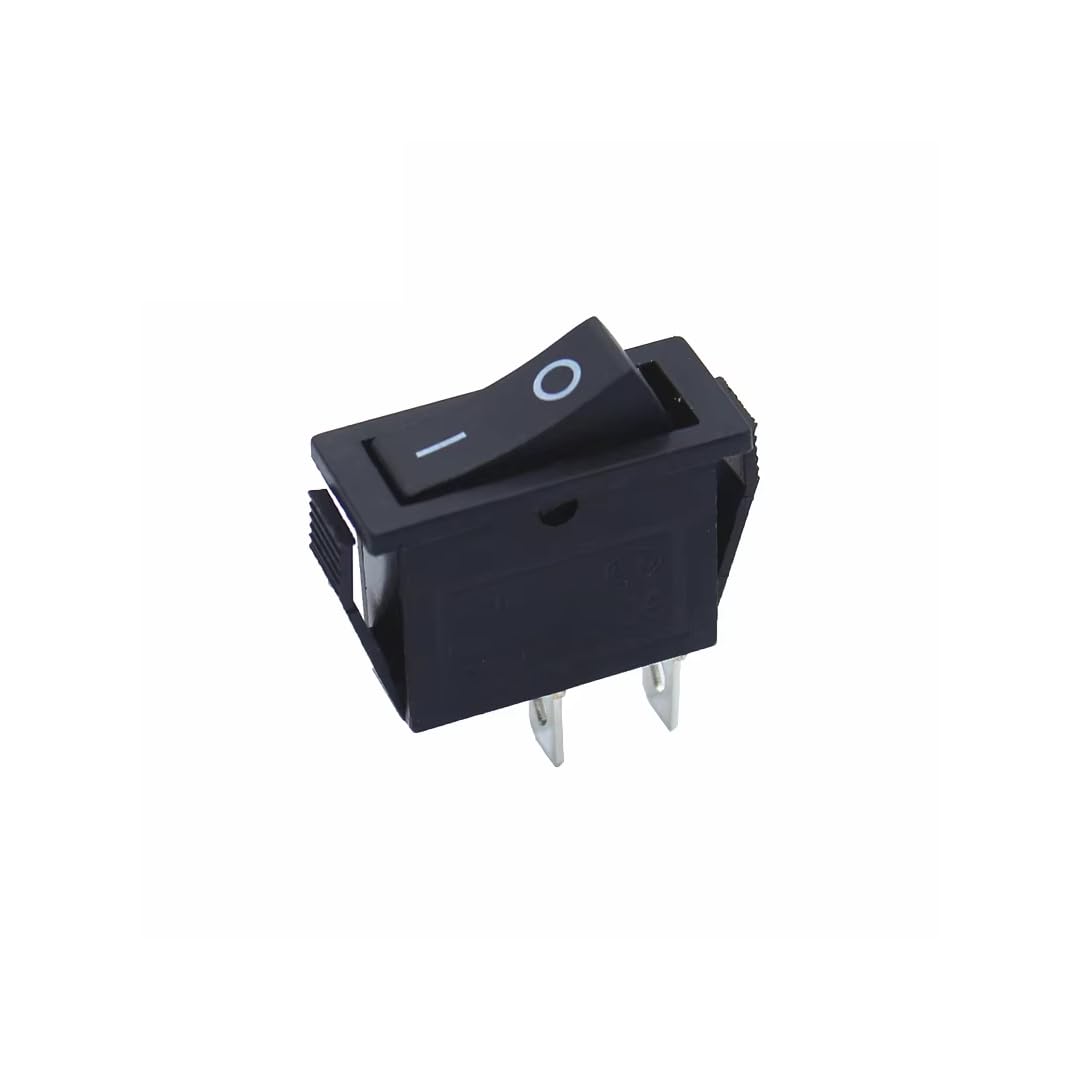 CentIoT - Rocker Switch - KCD3 snap fit 250V 16A (SPST ON-OFF 2 Position, 2PIN, Black Button, Pack of 5)