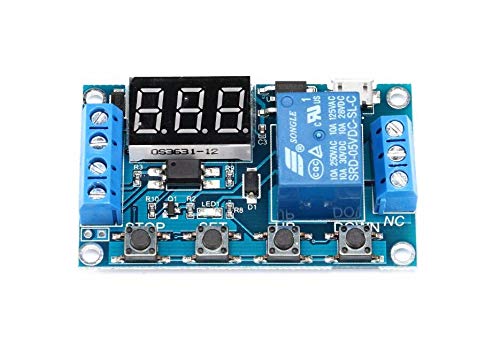 CentIoT - DC6-30V 5V micro USB Relay based Time Delay switch - timing Cycle Timer Control Switch Voltage Protection Module with LED Display