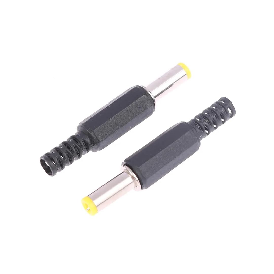 CentIoT - DC Power Plug Female - 5.5 x 2.5 Cable Mount with plastic case (Turning fork 14mm long pin - Pack of 10)