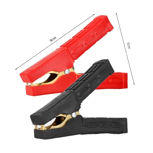 CentIoT - Heavy duty fully PVC insulated alligator crocodile clamps, Pack of 2