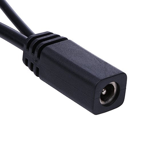 CentIoT - 2 in 1 Power Converter Cable Adapter Round Jack 5.5mm * 2.5mm to Square End Pigtail and USB for Laptop