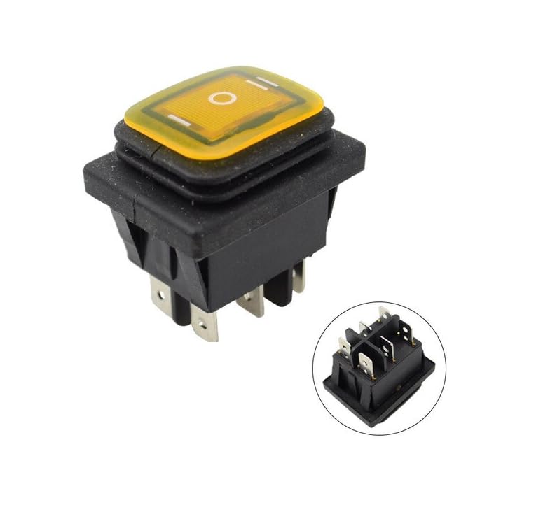 CentIoT - Waterproof Rocker Switch - IP65 KCD4 250V 16A 6PIN DPDT ON-OFF-ON