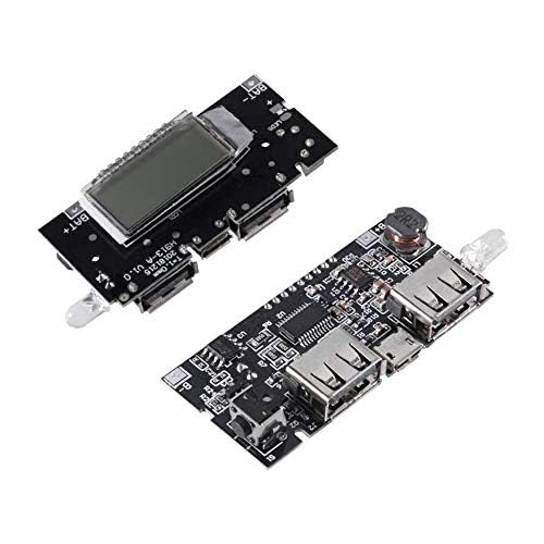 CentIoT - LED Display Power Bank Charging Module Circuit Board - DC-DC Step Up Boost Power Supply Module - 5V 1A and 2.1A Dual USB with LCD monitor
