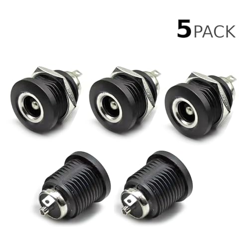 DC Power Jack Male Socket - Panel Mount Plastic 12V 5A