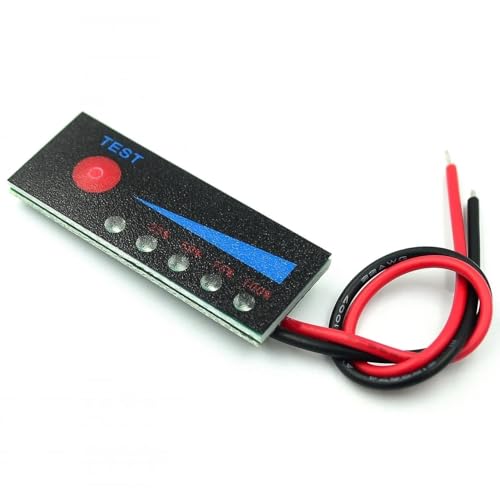 CentIoT - Battery Power Indicator - 18650 Li-ion lipo Lithium Battery Capacity Indicator Power LED Display - with switch 6CM, Black