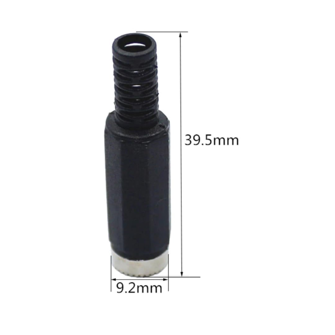 CentIoT - DC Power Supply Female Plug Pin - 5.5 x 2.5mm Cable mount - Male Jack Metal Socket with Plastic cover