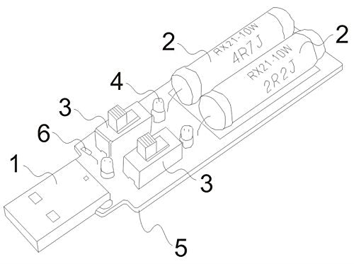 CentIoT - Battery DC Load Tester - USB Interface - Resistor Load - Adjustable 5V 1A 2A 3A