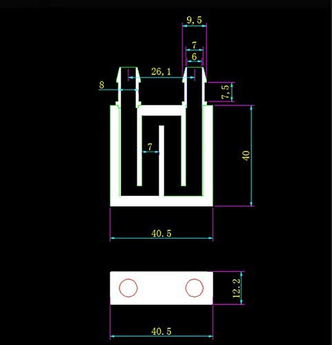 CentIoT® - Water Cooling Block 40x40x12mm Liquid Cooler Waterblock radiator for GPU CPU cooling heatsink