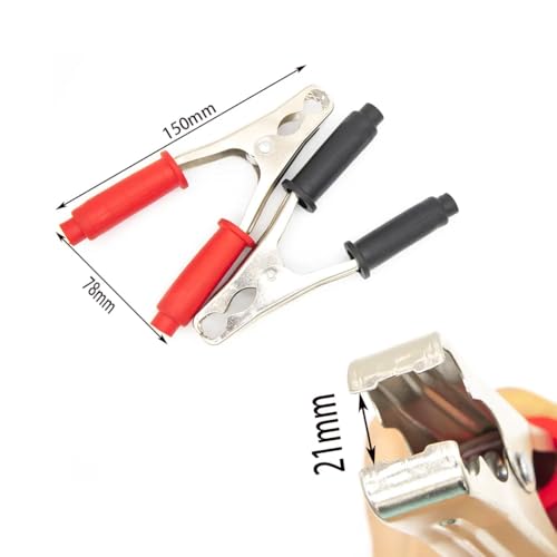 CentIoT - Heavy duty fully PVC insulated alligator crocodile clamps, Pack of 2