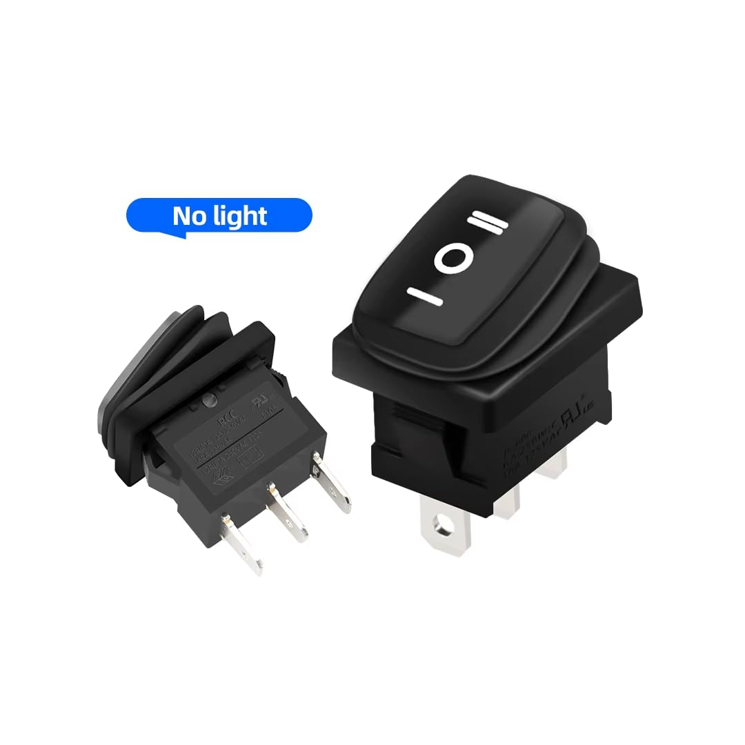 CentIoT - Waterproof Rocker Switch - IP65 KCD1 21 X 15MM 250V 6A 3PIN ON-OFF-ON SPDT 3 Positions