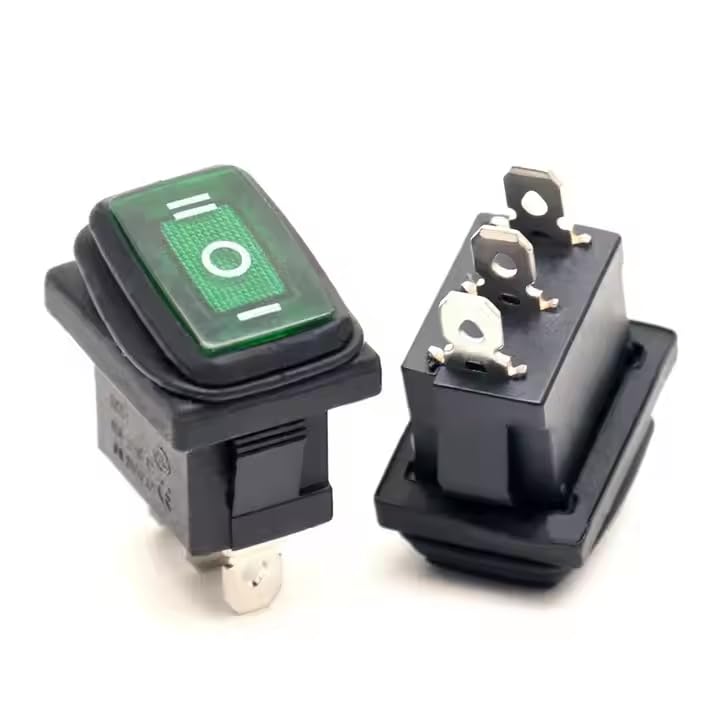 CentIoT - Waterproof Rocker Switch - IP65 KCD1 21 X 15MM 250V 6A 3PIN ON-OFF-ON SPDT 3 Positions