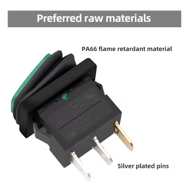 CentIoT - Waterproof Rocker Switch - IP65 KCD1 21 X 15MM 250V 6A 3PIN ON-OFF SPST