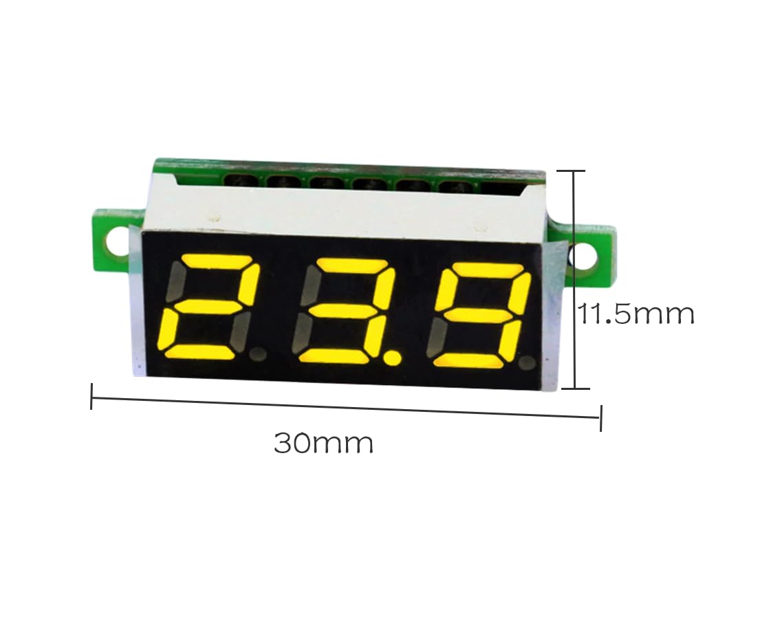 CentIoT - Mini Digital Voltmeter 0.28inch LED Display - 2.5-30V DC Two Wire