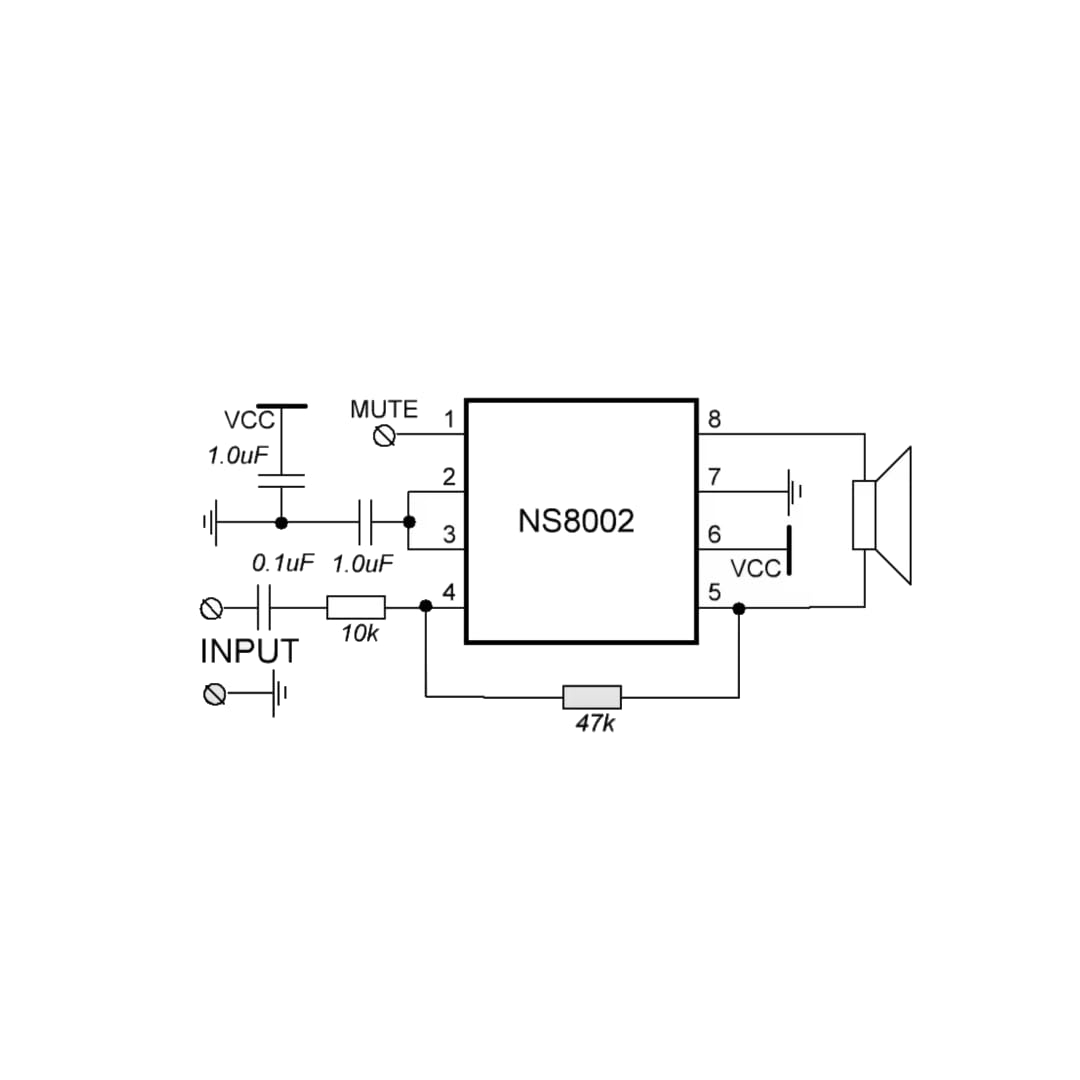 CentIoT - NS8002 DC 3V Mini Mono Amplifier Class AB Amplifier Circuit