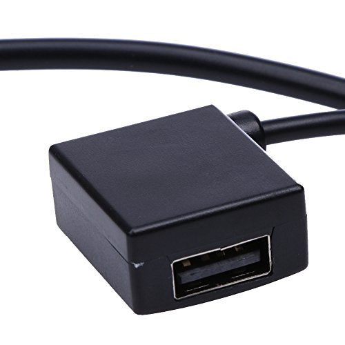 CentIoT - 2 in 1 Power Converter Cable Adapter Round Jack 5.5mm * 2.5mm to Square End Pigtail and USB for Laptop