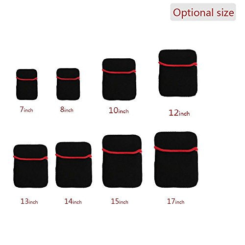 OrgyNX - Reversible Black & Red Durable Neoprene Notebook Laptop Case Sleeve Cover Fit