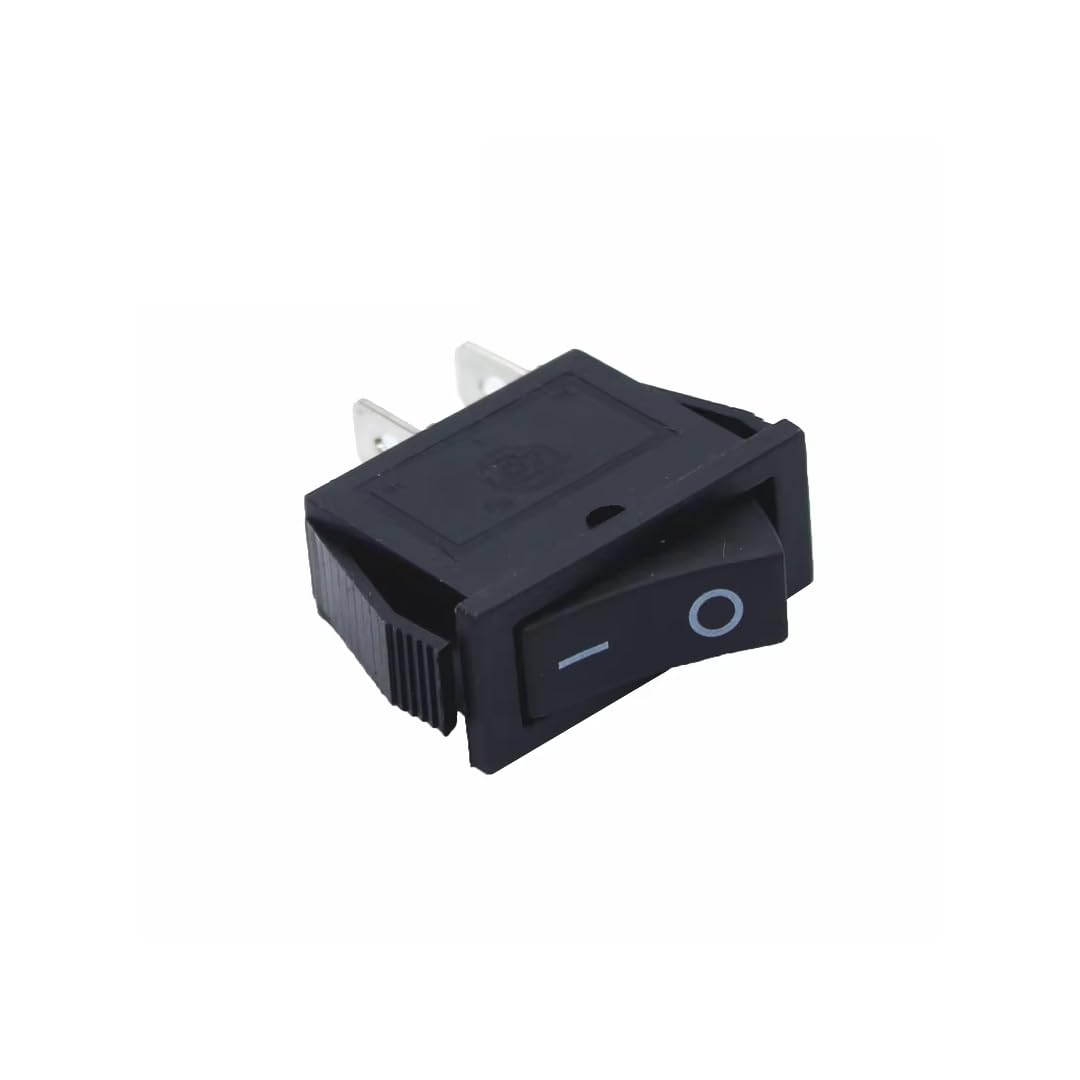 CentIoT - Rocker Switch - KCD3 snap fit 250V 16A (SPST ON-OFF 2 Position, 2PIN, Black Button, Pack of 5)