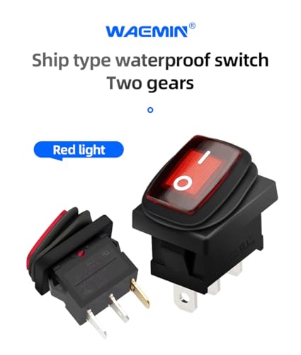 CentIoT - Waterproof Rocker Switch - IP65 KCD1 21 X 15MM 250V 6A 3PIN ON-OFF SPST