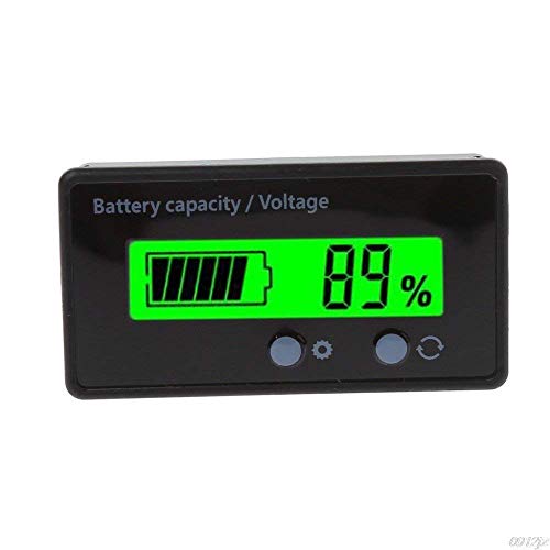 CentIoT - 2S To 15S 8V-70V Lcd Acid Lead Lithium Battery Capacity Indicator Voltmeter Voltage Tester, Black