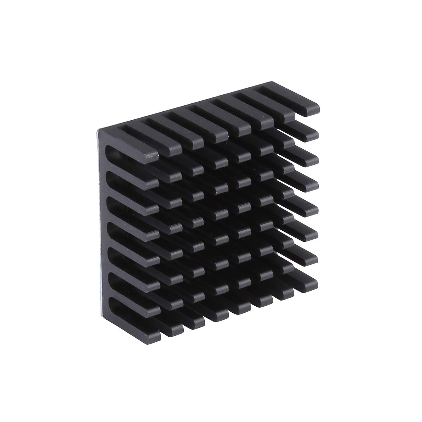 CentIoT - 25X25X10MM Aluminium Heatsink - Slotted Fins Anodised Black with 3M Tape