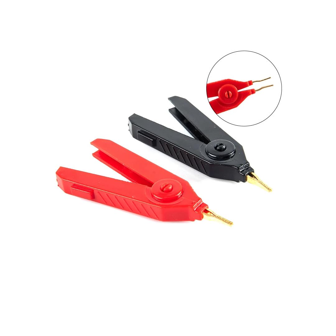 CentIoT - 2PCS 20A 90mm Large kelvin crocodile Duckbill Clips Crocodile Adapter Plug Probe Clip - welded Brass gold plated